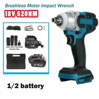 electric impact wrench brushless cordless rechargeable 12 inch wrench power tool compatible with 1 makita 18v batteries us