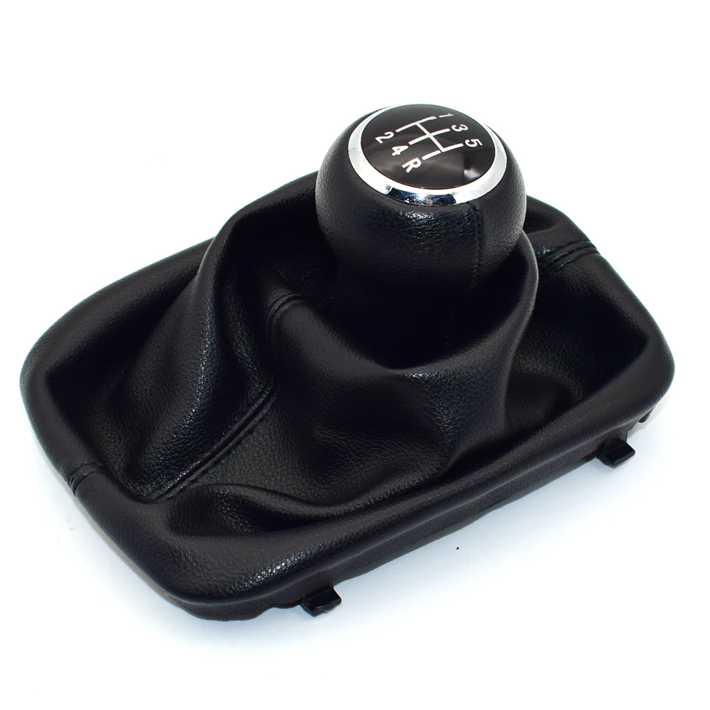 

5 Speed Car Shift Gear Knob With PU Leather Gaitor Boot Collar Cover for Audi A6 C5 1997-2001 A4 B5 1998-2000 A8 D2 5 GEARBOX