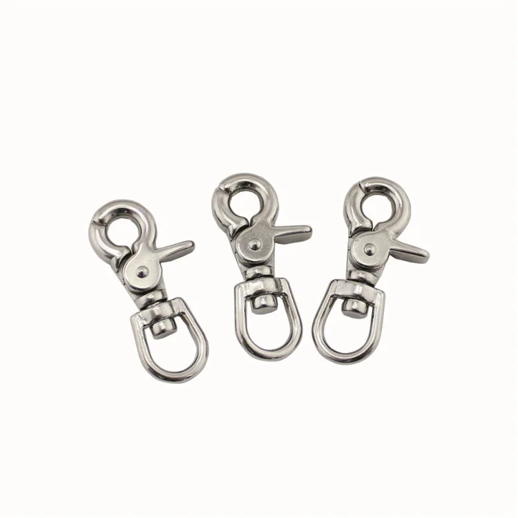 

Stainless steel 316 Webbing Bag Trigger Swivel Lobster Clasps Clips Snap Hooks Weave Paracord Lanyard Buckles