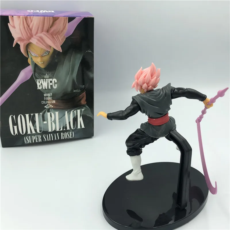 Dragon Ball Z черный Гоку Роза Супер Saiyan серп Бог войны Ver. ПВХ фигурка DBZ Gogeta розовые волосы модель игрушки 18 см