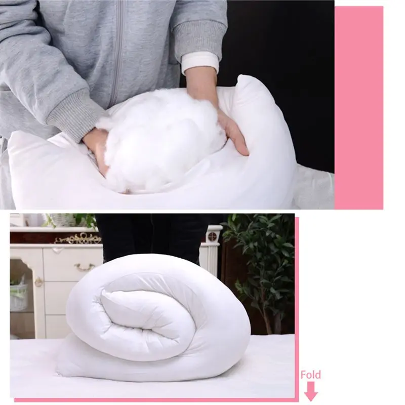 Декоративная подушка Dakimakura белая длинная для объятий с мотивом аниме 150x50 см/40x60