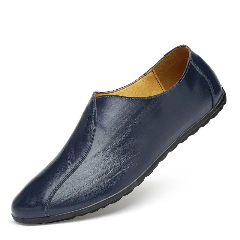 Мужская кожаная обувь слипоны Zapatos De Hombre мокасины из натуральной кожи KPOCCOBKN