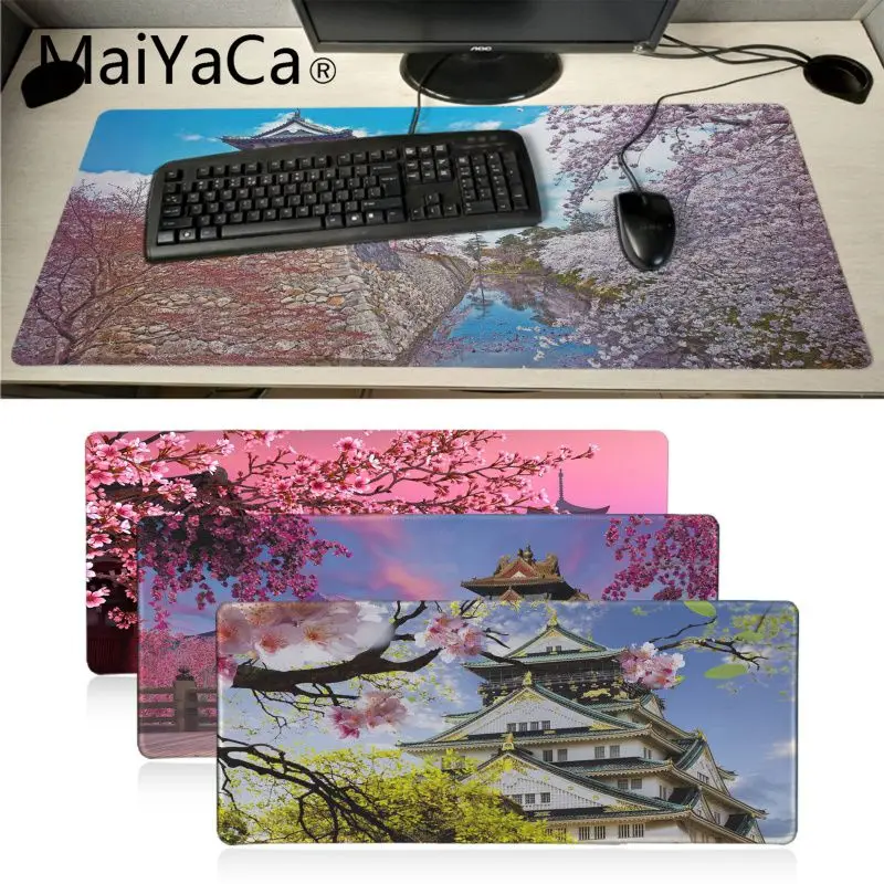 Игровой коврик для мыши Maiyaca Japan Temple Cherry blossom Sceneary ноутбука клавиатура контроль
