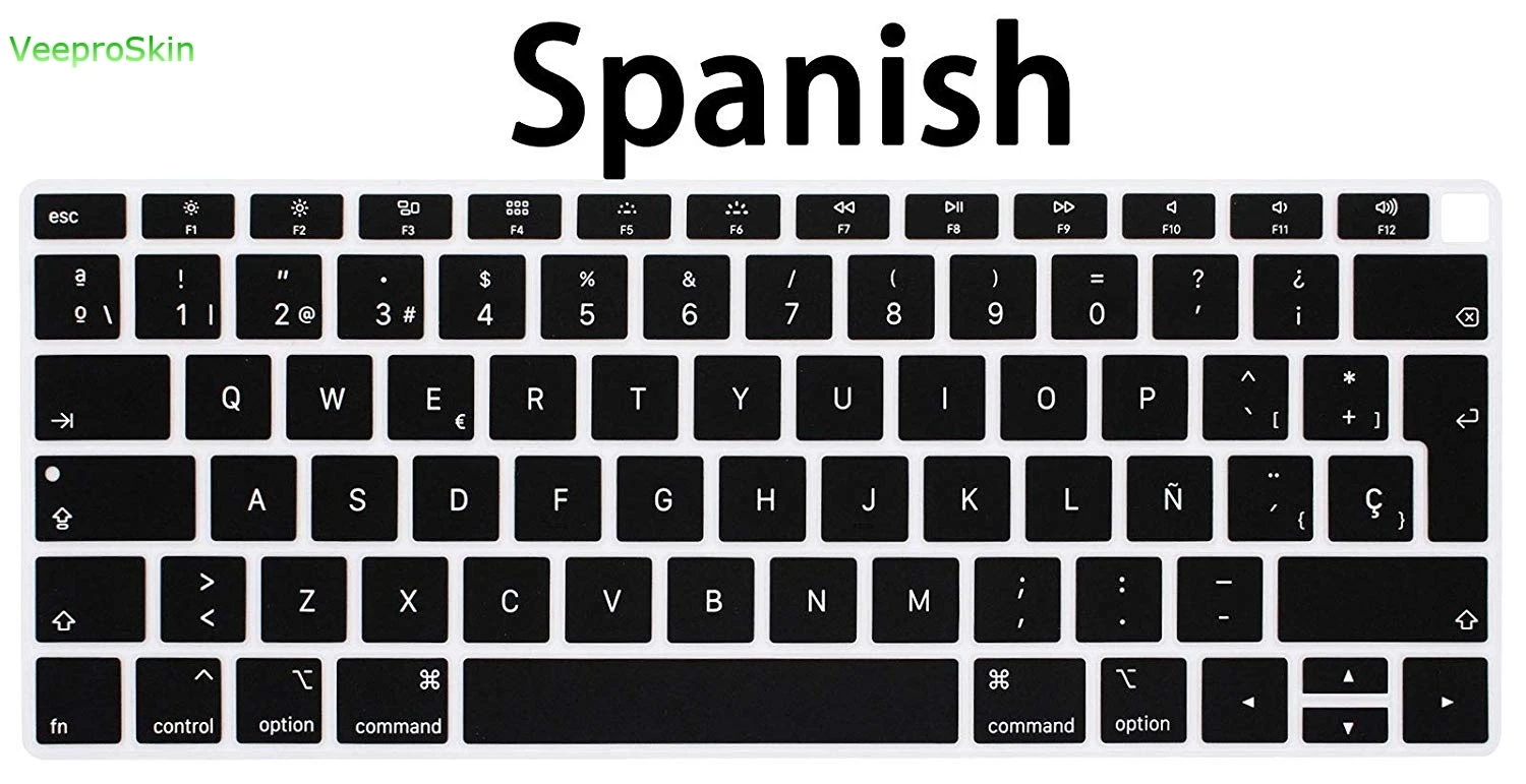 Водонепроницаемая силиконовая накладка на клавиатуру A1932 с испанским ESP для