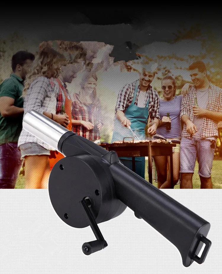 1 шт. воздуходувка для барбекю с ручным приводом вентилятор гриль пикника
