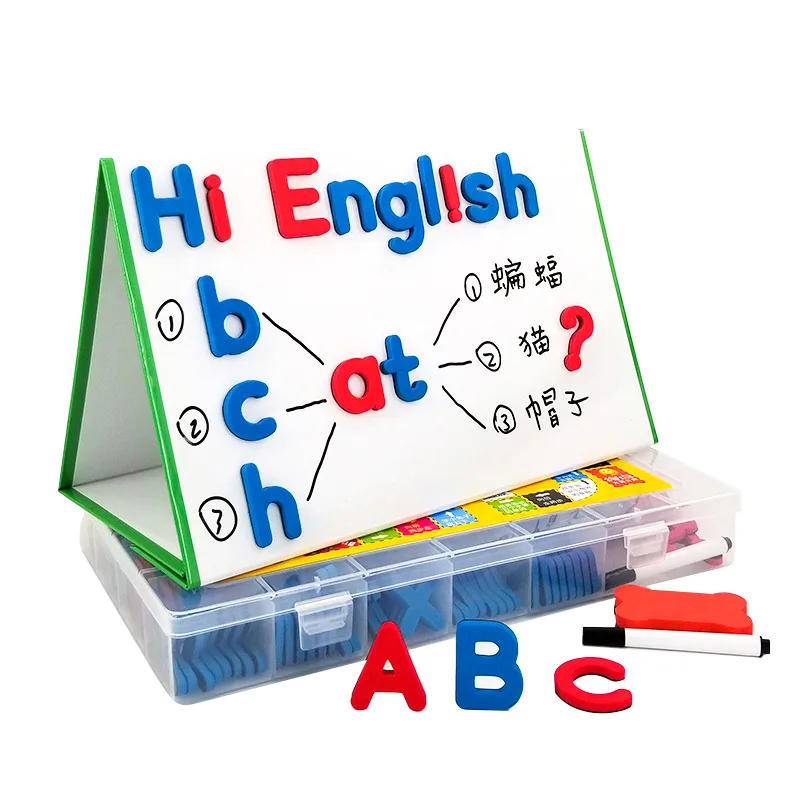 Прописные буквы на английском языке, магнитные наклейки с плинтусом, образовательный Набор для дошкольного возраста, детские образователь... от AliExpress RU&CIS NEW