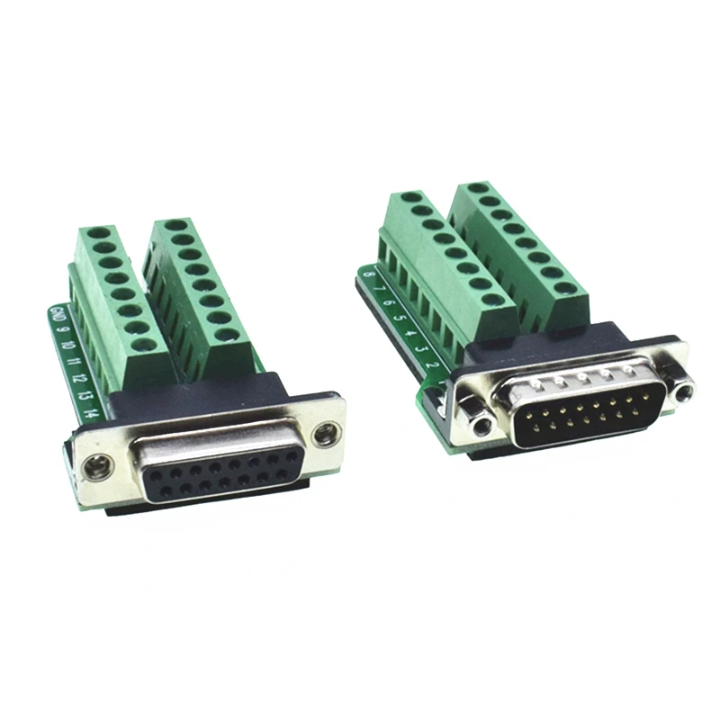 D SUB разъем DB15 женский/мужской переходник адаптер терминальный коннекторы pcb