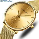 CRRJU мужские повседневные спортивные водонепроницаемые часы Роскошные Аналоговые кварцевые наручные часы для мужчин золотые часы из нержавеющей стали 2021