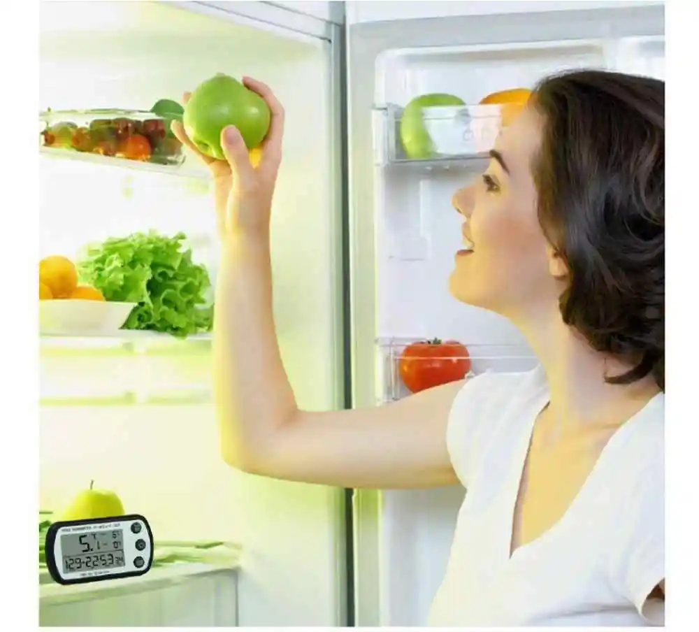 

Digital electronic thermometer Waterproof Refrigerator Freezer Room Thermometer Max/Min Record Function with Large LCD Display
