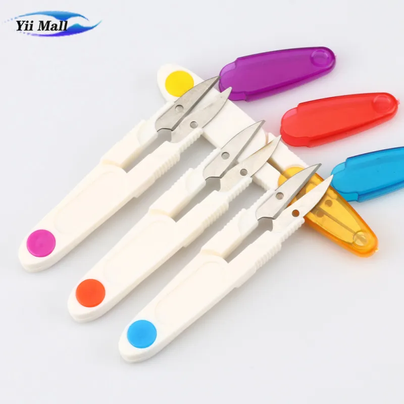 

Portable 1pcs Plastic Handle Stainless Steel Cross Stitch Tailor Scissor DIY Cutter Thrum Trimmer Supplies Tool Clipper Nipper