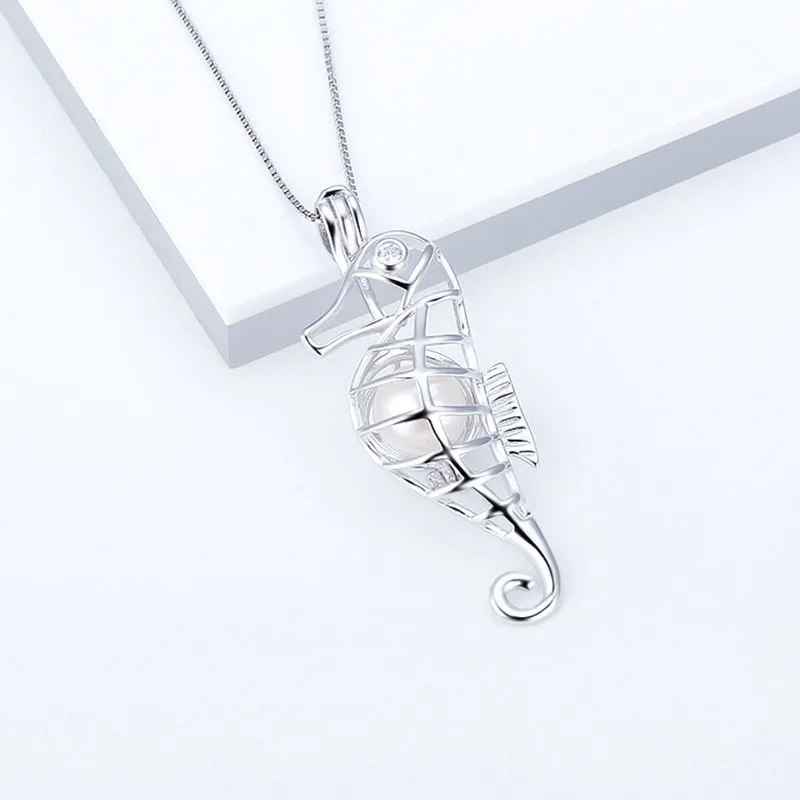 Женский кулон-медальон CLUCI серебро 925 пробы подвеска в форме морской лошади с