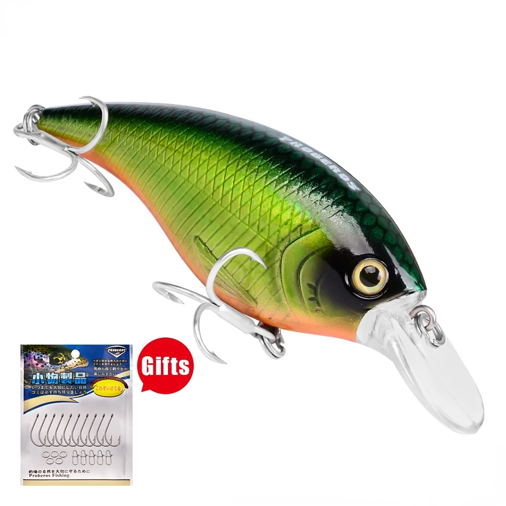 

9 см, 16,5 г, кренкбейт, приманка для рыбной ловли, реалистичное тело и плавающий стиль, миниатюрная приманка для окуня, жесткая искусственная п...