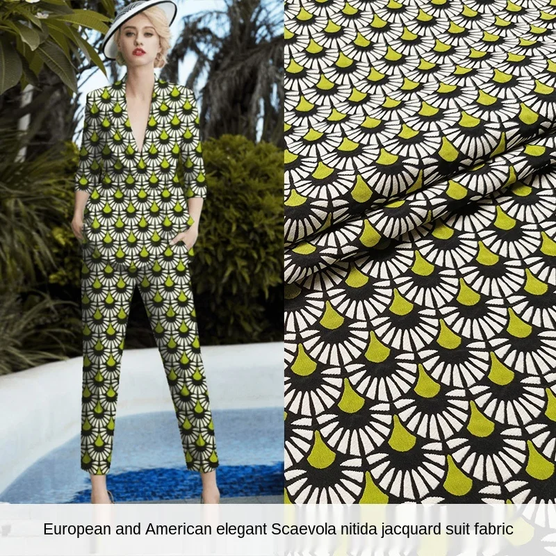 

Веер цветок окрашенная в пряжку жаккардовая костюмная ткань зимнее высококлассное платье брюки ветровка жаккардовая ткань для одежды