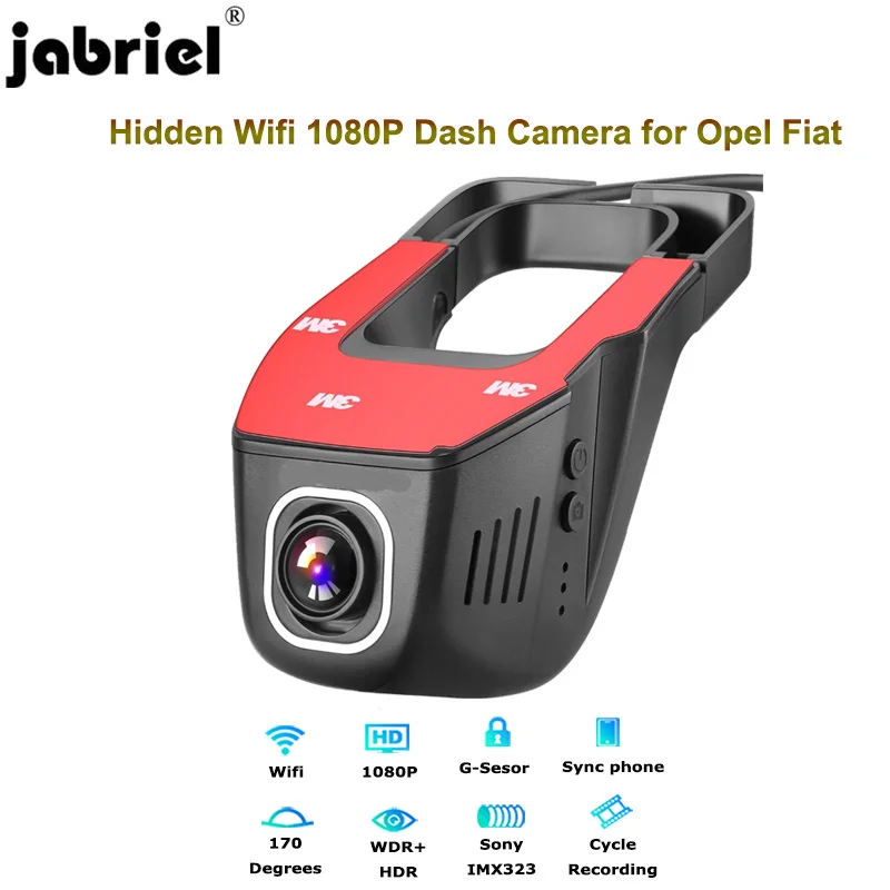 Автомобильная камера Jabriel 1080P видеорегистратор с 24 часовым видеорегистратором