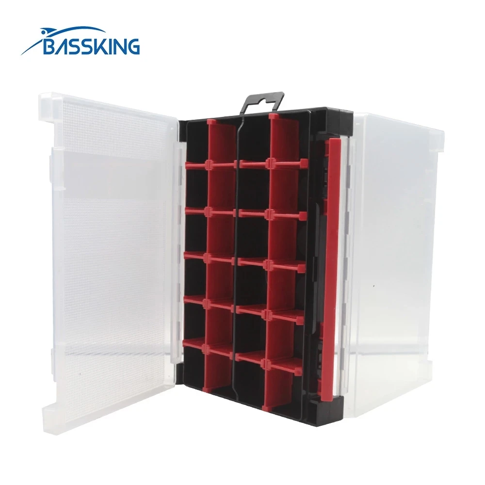 

BASSKING Double Side Fishing Box 20.8*15.5*4.4cm Fishing Lure Box Pesca Accessories Box Minnows Bait Tackle Container