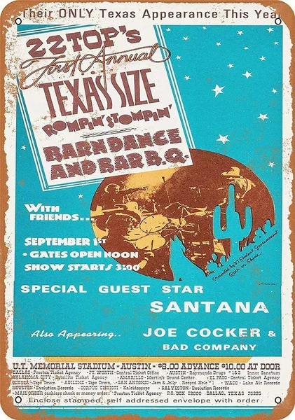 

Top In Austin Retro tin sign nostalgic ornament metal poster garage art deco bar cafe shop