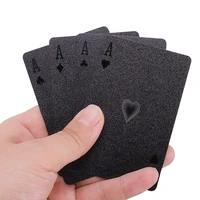 cool black gold foil poker waterproof plastic black poker card party and game stage magic classic magic paper entertainment game