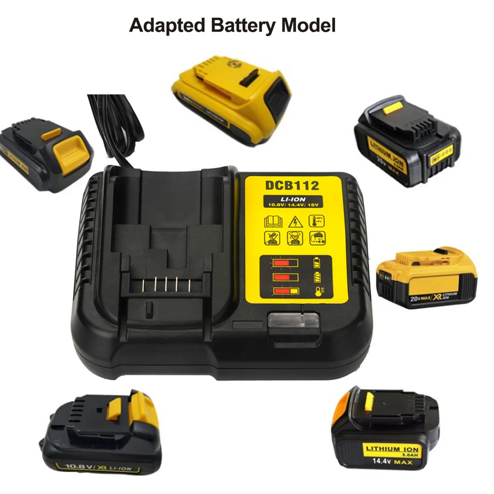 Хорошее качество DCB112 li ion зарядное устройство для Dewalt 10 8 в 12 В 14 4 18 Dcb101 Dcb140 Dcb105