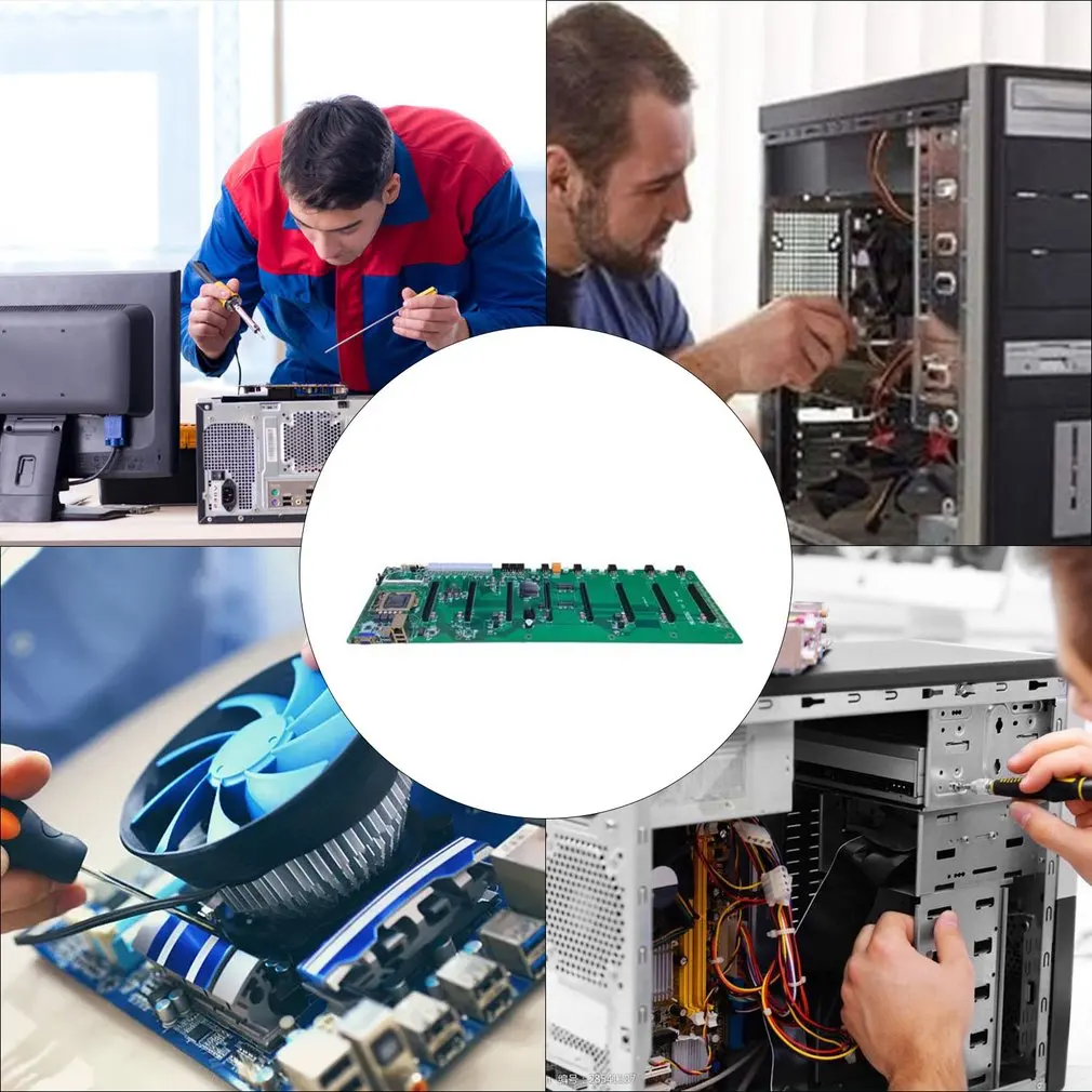 Günstig Carte Mère B85 LGA 1150 Miner, Interface VGA Intégrée, Faible Consommation, Gießen CPU, 8 Emplacements Gießen Carte Vidéo DDR3