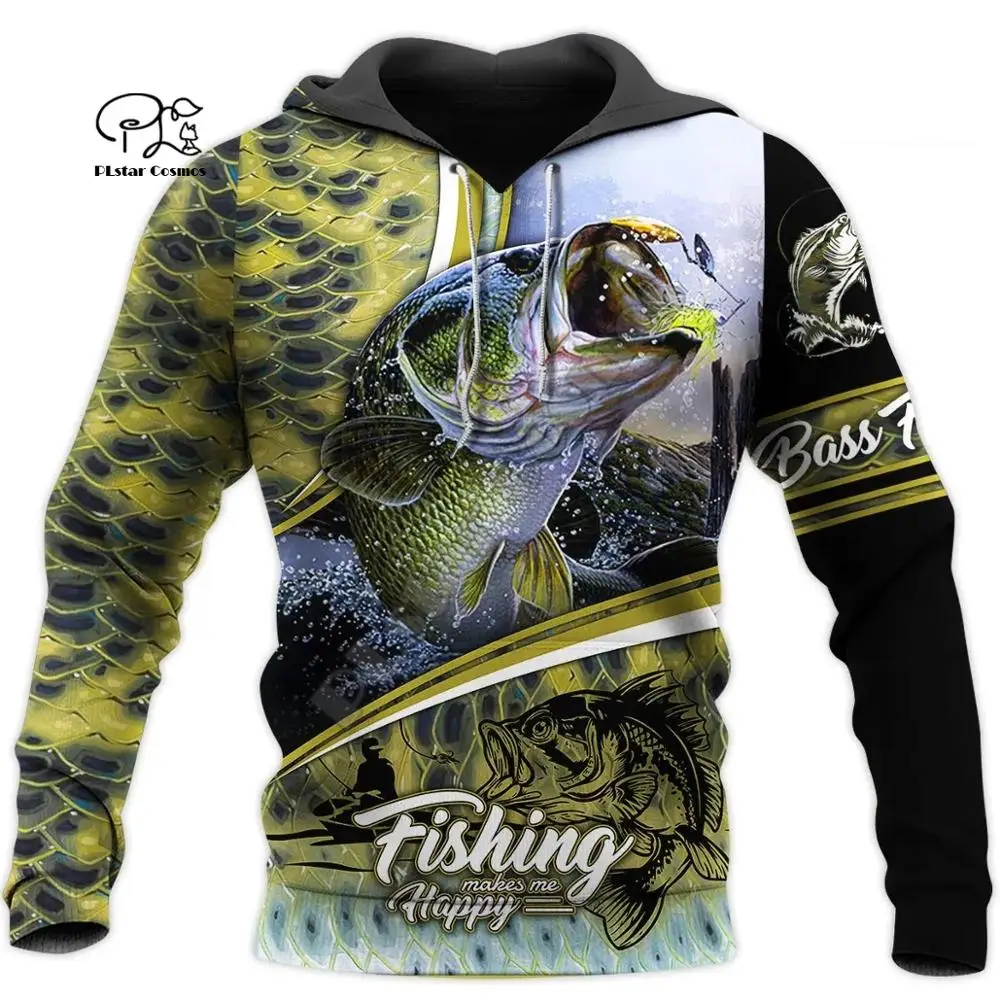 PLstar Cosmos животное окунь карп рыбалка NewFashion Fisher спортивный костюм пуловер 3Dprint