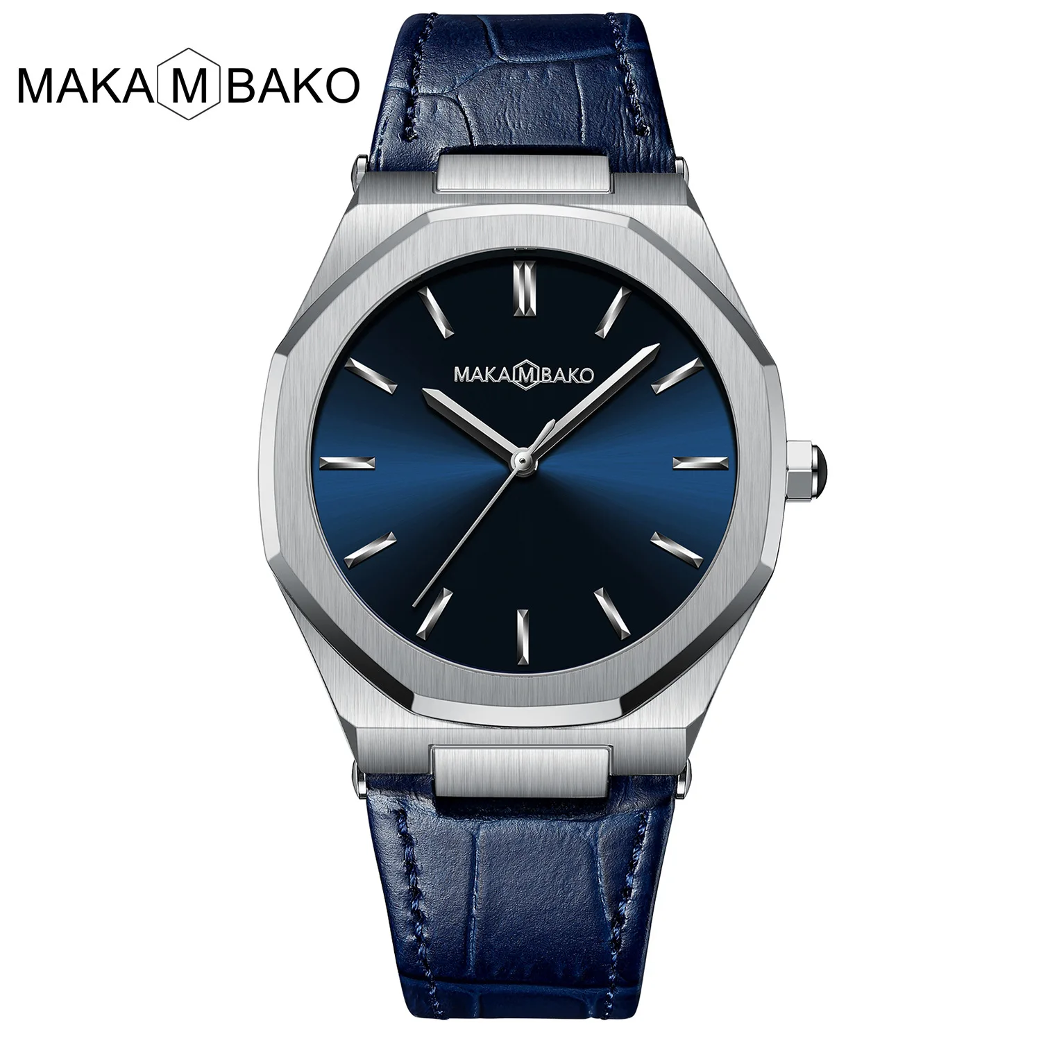Gift For Men Watch Luxury Quartz  TOP Waterproof Hand Bracelets Head Layer Cowhide Watchband Fashion Minimalist Blue Male 2021