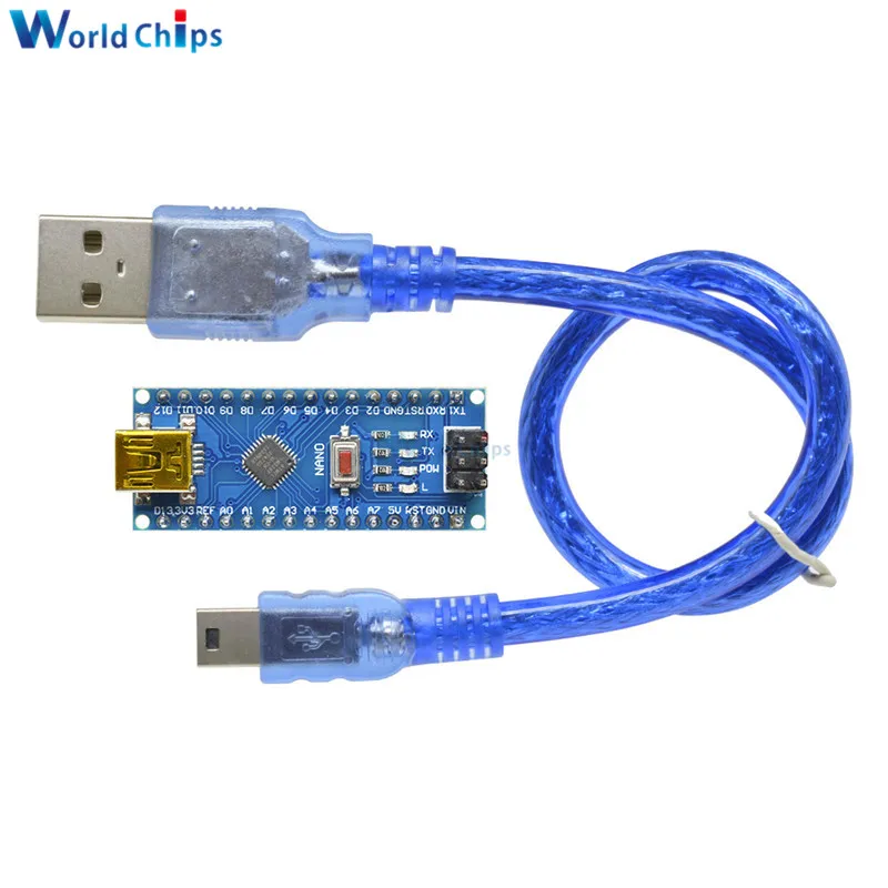 Драйвер Nano 3 0 для мини-USB ATmega328 5 В 16 м плата микроконтроллера модуль 14 портов CH340 V3.0