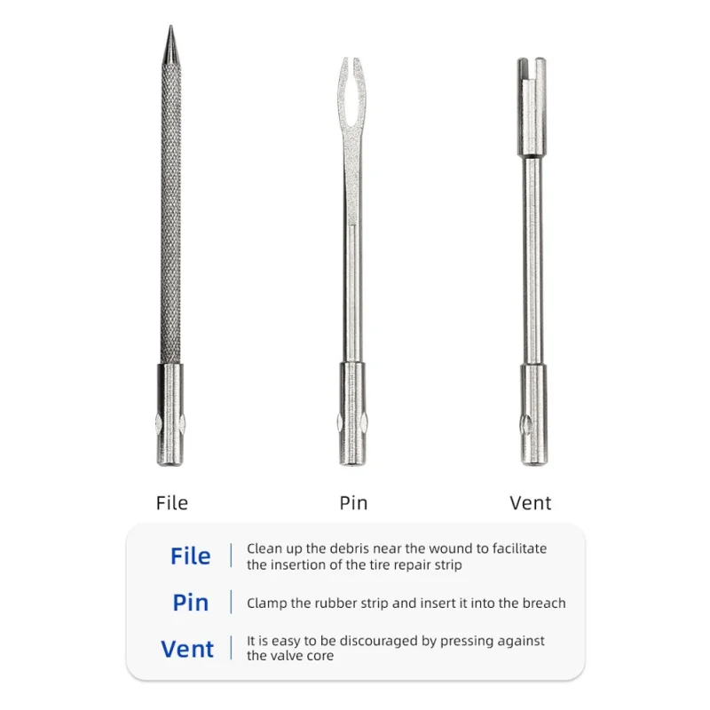 

Bicycle Tools 5pcs Tire Repair Rubber Strip And Bicycle Tire Repair Drill For MTB Road Bike Tubeless Repair Tool Simple Set