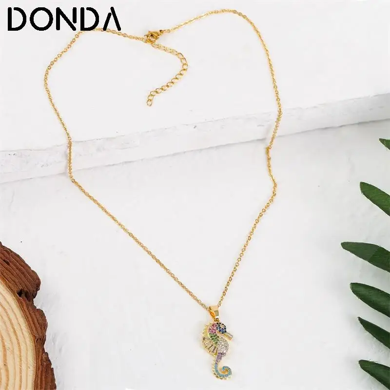 

Женское Ожерелье из нержавеющей стали с разноцветным фианитом