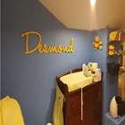 Деревянный именной знак на заказ, именной знак ребенка, табличка с именем ребенка, детский Декор, деревянная Настенная картина над кроваткой, семью