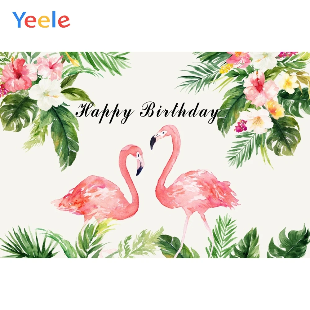 Фон для фотосъемки с изображением фламинго на день рождения | Электроника