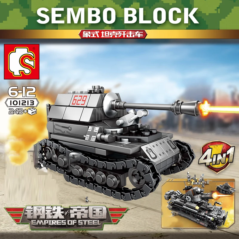 Конструктор SEMBO из 1914 блоков танк Военная серия строительные блоки фигурки