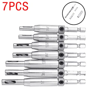 7 шт. сверло для деревообработки, направляющие для отверстий, шарнирное оборудование, Самоцентрирующийся набор сверл для деревообработки, перфоратор для дверных шкафов