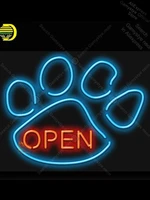 paw print open neon sign glass tube handcraft neon floor lamp neon light sign glass neon tube sign coors light cool neon signs