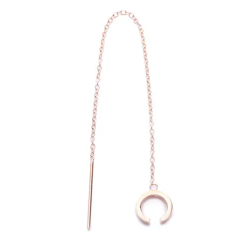 

Moonmory Real 925 Sterling Silver Wedding Earring For Women With Chain Fashion Jewelry Silver Ear Cuff Brincos One piece