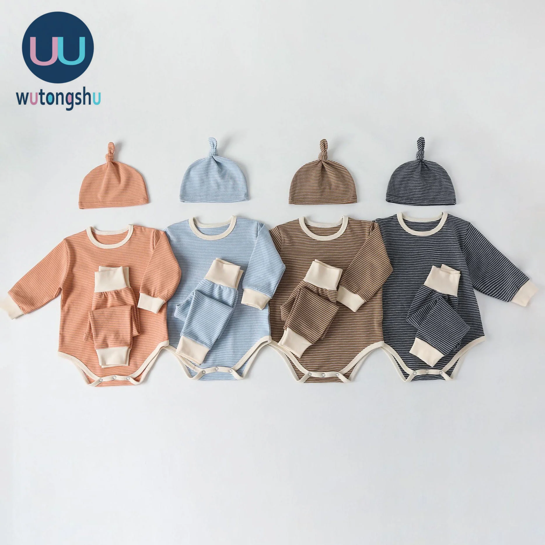 

Infant Clothing For Baby Girls Clothes Set New Autumn Winter Newborn Baby Boy Clothes Rompers+Pants+Hat Outfits Baby Costume