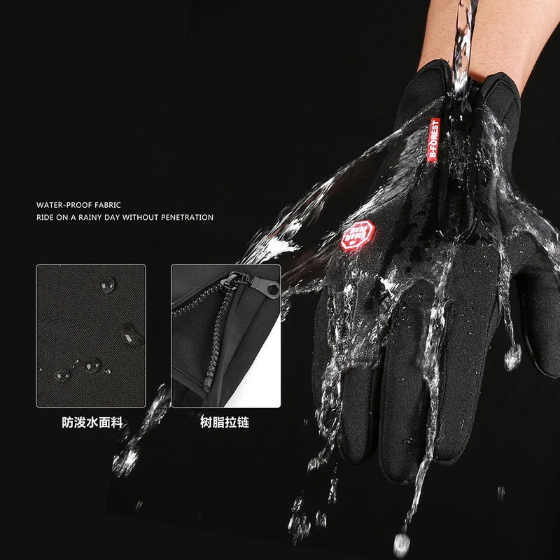 

Touch Screen Motorcycle Gloves for Winter Moto Gloves Outdoor Sport Gloves Warm Women Man Anti-slip Waterproof Guantes Moto Hot