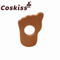 coskiss wooden teether baby toys sole cartoon wood crafts baby teether charms for crib mobile toy gifts