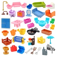 play house big building blocks furniture accessories utensil table chair compatible sets bricks assemble toys for children gifts