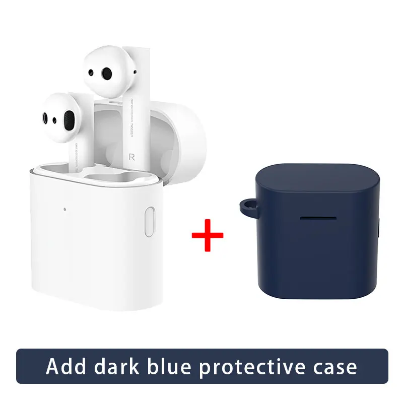 Oringinal Xiao mi Airdots Pro 2 беспроводные наушники TWS mi True Earbuds 2 LHDC Tap стерео управление Dual mi C ENC с mi c Handsfree - Цвет: Add blue case