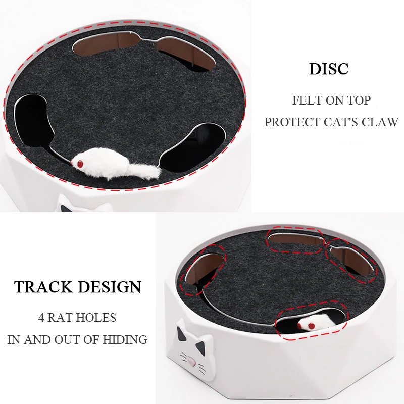 

Pet Cats Toy Cat Catching Mouse Toy The Cat Funny Mice Escapes Hiding Toys Kitten Interactive Play Supplies Rat Tunnel Turntable