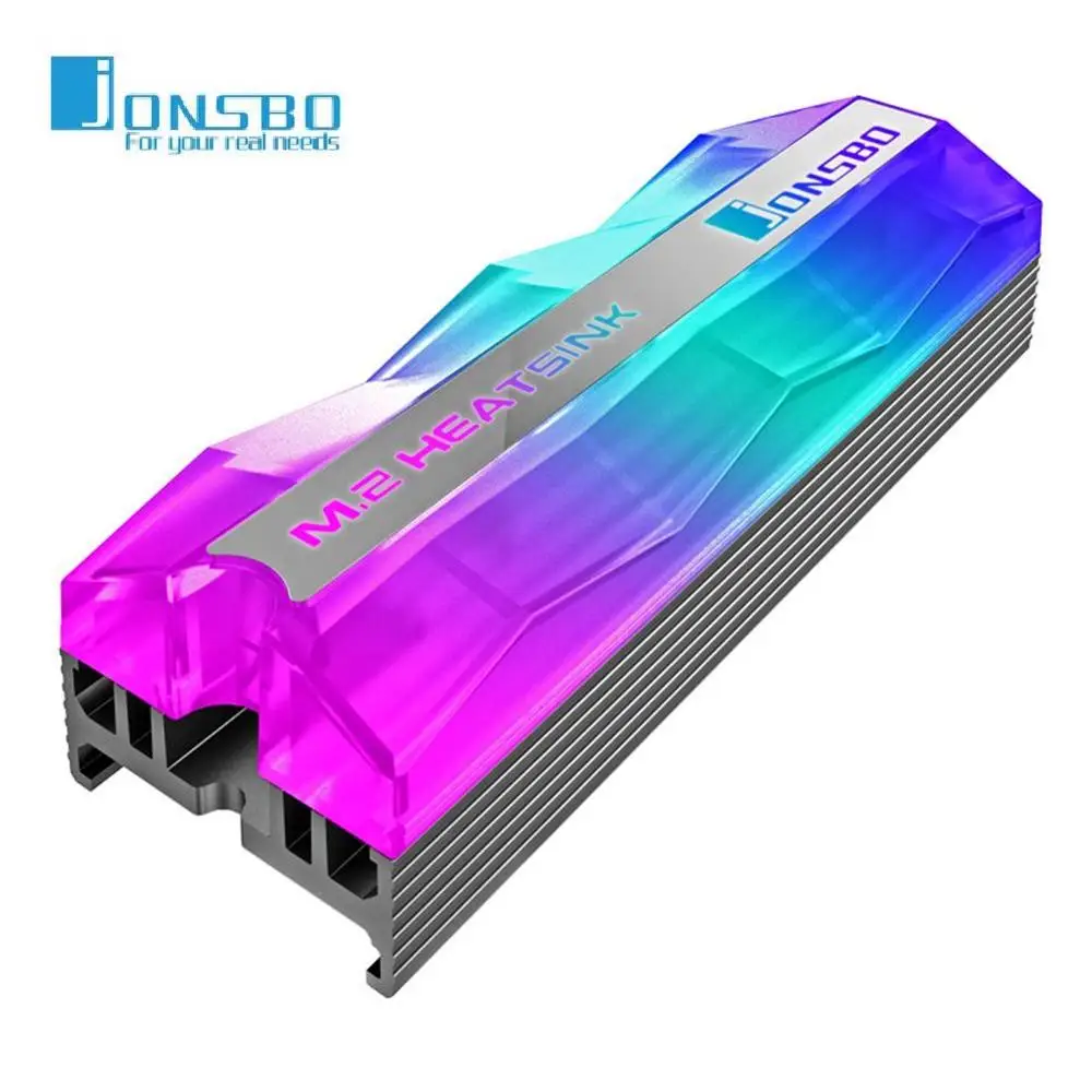 

Jonsbo M.2 heat sink M.2 2280 SSD Heatsink Colorful Light Solid State Hard Disk Cooler Radiator FAN Pin Heat Thermal Dissipation