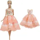 Мягкое платье для куклы BJDBUS, ручная работа, оранжевая кружевная юбка, мини-платье, повседневная одежда, Одежда для куклы Барби, аксессуары для кукольного домика, детская игрушка