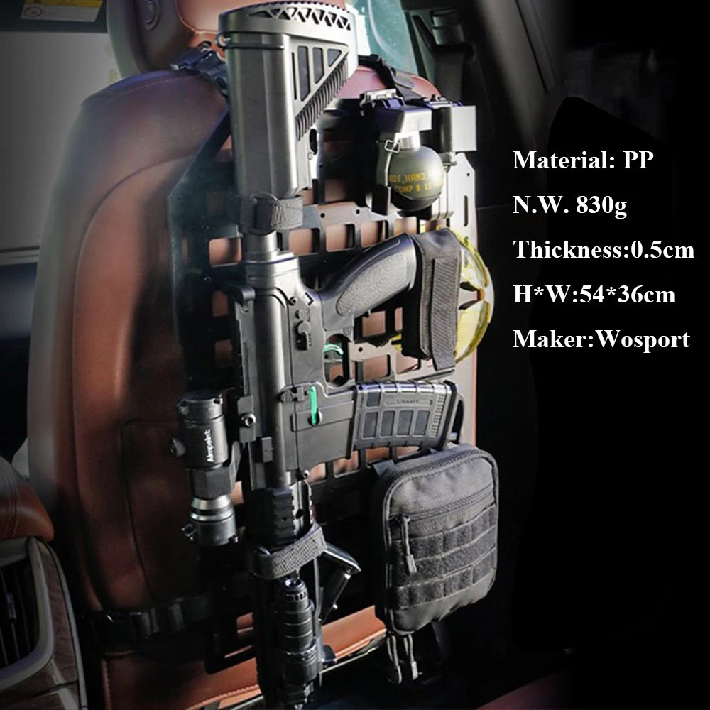 Тактическая жесткая вставная панель MOLLE автомобильный органайзер для спинки сиденья PP доска оборудование для безопасности принадлежности для страйкбола пейнтбола Охота