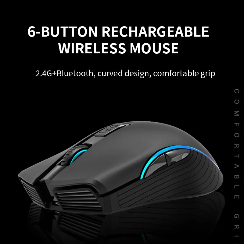 

Спортивный компьютер Мышь Bluetooth 4,0 + 2,4G Беспроводной Мышь двойной режим 2400 Точек на дюйм эргономичный Перезаряжаемые Мышь Портативный оптич...