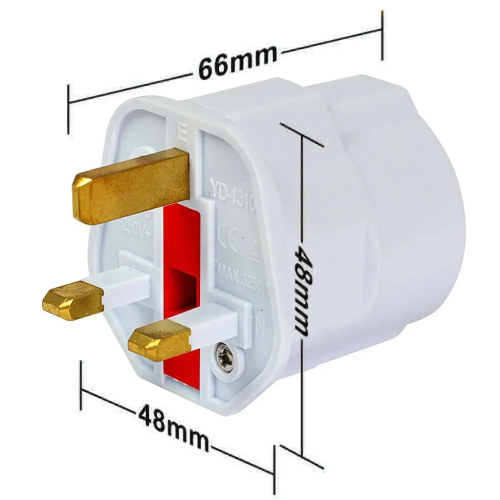 Адаптер для путешествий Eu 2 Pin на английский 3 Pin|Зарядные устройства телефонов| |