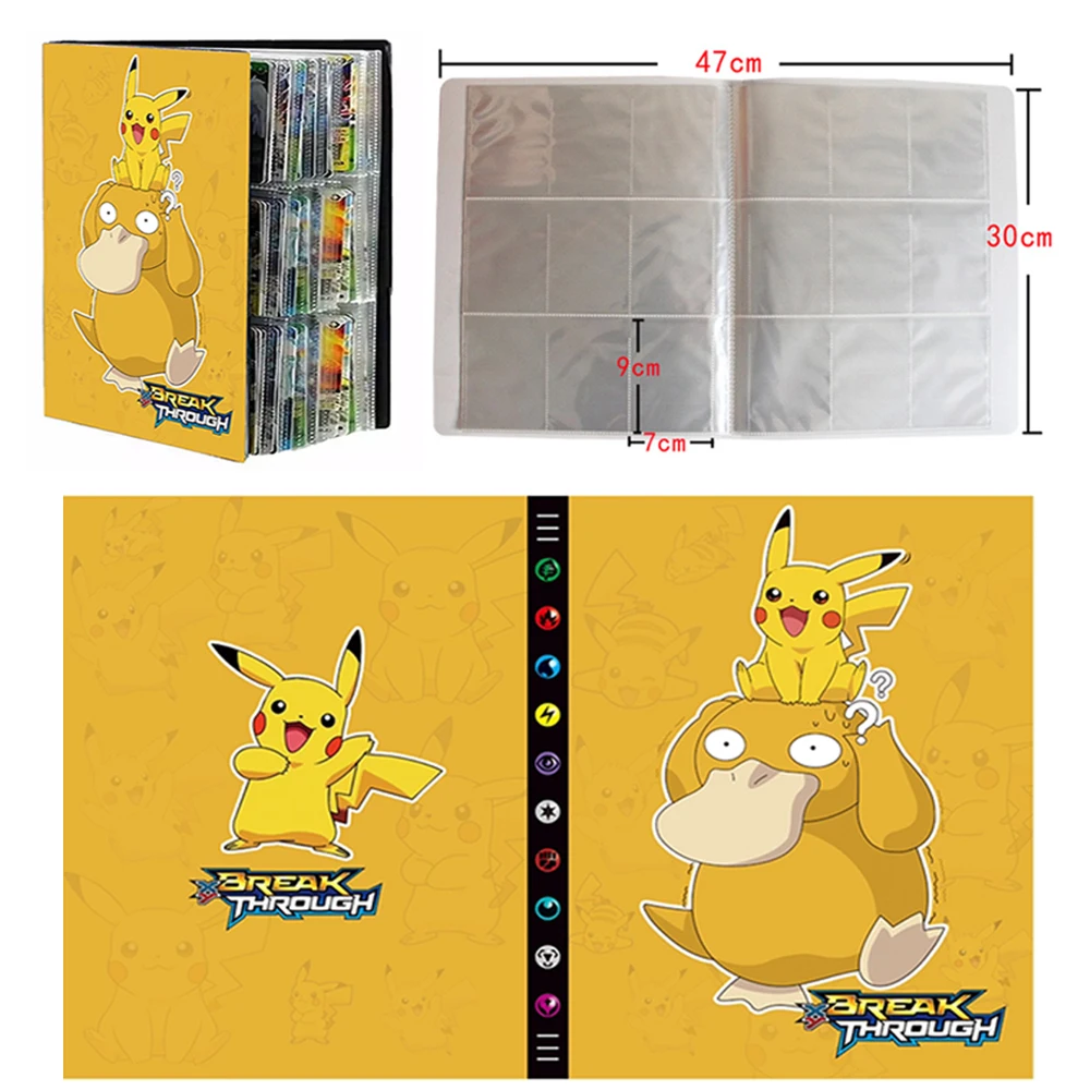 Может вмещать 432 карт новый альбом для большой вместимости книга Pokemon держатель