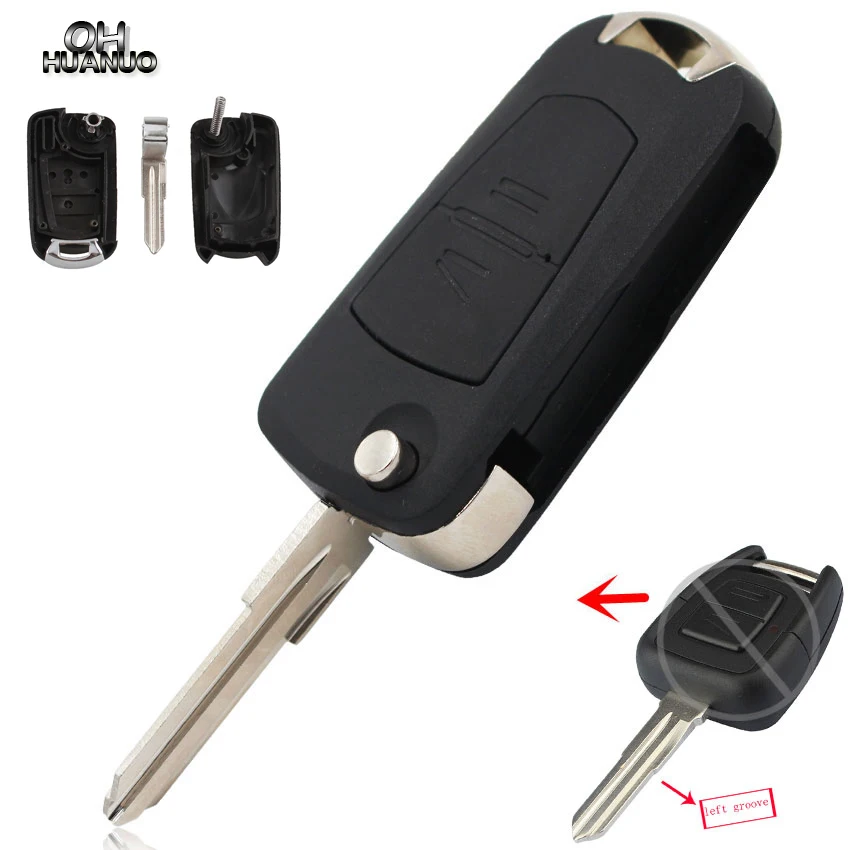 Складной чехол для ключей с 2 кнопками откидной Чехол Vauxhall Opel Astra H Corsa D Vectra C Zafira HU46