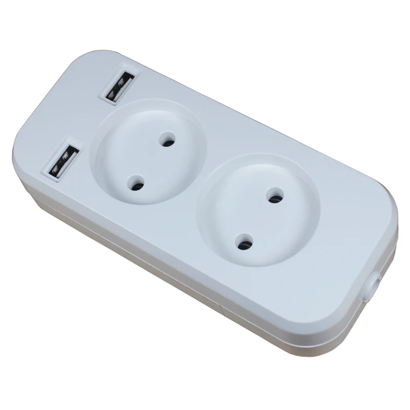Мощность полосы 2 EU Plug 1200 Вт 250V 5V 2A стены множественный разъем Порты и разъёмы в