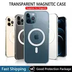 Прозрачный Магнитный чехол для iPhone 12 Pro Max Mini Magsafing, магнитный Прозрачный чехол для iPhone 11 Pro XS Max X XR iPhona