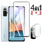 Закаленное стекло для Xiaomi Redmi Note 10 Pro Max 10S, Защитная пленка для экрана телефона, пленка для объектива камеры
